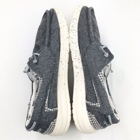 Hey Dude Welsh Grey Houndstooth Slip On Casual Shoes - Picture 4 of 11